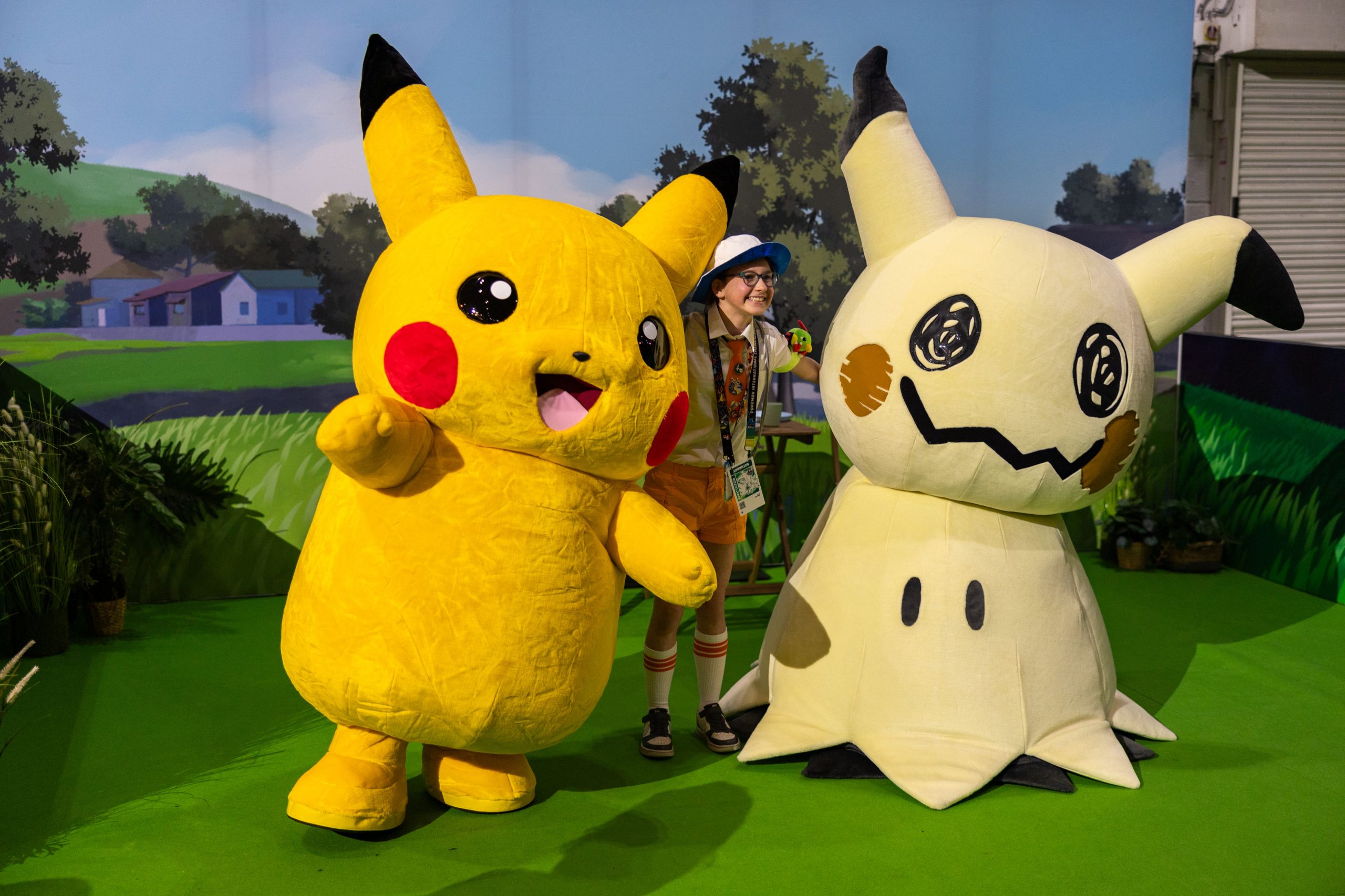 Pikachu and Mimikyu mascots